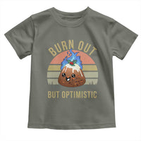 Funny Christmas Pudding Toddler T Shirt Burn Out But Optimistic Blue Flame - Wonder Print Shop