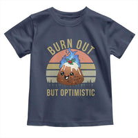Funny Christmas Pudding Toddler T Shirt Burn Out But Optimistic Blue Flame - Wonder Print Shop