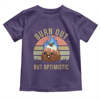 Funny Christmas Pudding Toddler T Shirt Burn Out But Optimistic Blue Flame - Wonder Print Shop