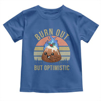 Funny Christmas Pudding Toddler T Shirt Burn Out But Optimistic Blue Flame - Wonder Print Shop