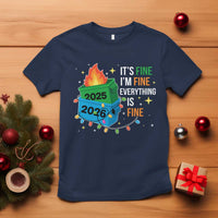 Dumpster Fire Christmas T Shirt Funny It's Fine I'm Fine Everything Is Fine - Wonder Print Shop