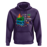 Dumpster Fire Christmas Hoodie Funny It's Fine I'm Fine Everything Is Fine - Wonder Print Shop