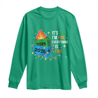Dumpster Fire Christmas Long Sleeve Shirt Funny It's Fine I'm Fine Everything Is Fine - Wonder Print Shop