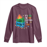 Dumpster Fire Christmas Long Sleeve Shirt Funny It's Fine I'm Fine Everything Is Fine - Wonder Print Shop