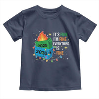 Dumpster Fire Christmas Toddler T Shirt Funny It's Fine I'm Fine Everything Is Fine - Wonder Print Shop