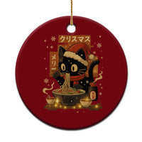 Funny Christmas Cat Ramen Ceramic Ornament Xmas Japanese Kawaii Anime Cat - Wonder Print Shop