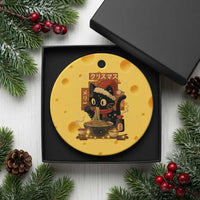 Funny Christmas Cat Ramen Ceramic Ornament Xmas Japanese Kawaii Anime Cat - Wonder Print Shop
