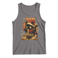 Funny Christmas Cat Ramen Tank Top Xmas Japanese Kawaii Anime Cat - Wonder Print Shop