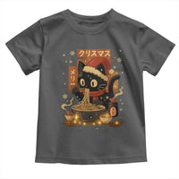 Funny Christmas Cat Ramen Toddler T Shirt Xmas Japanese Kawaii Anime Cat - Wonder Print Shop