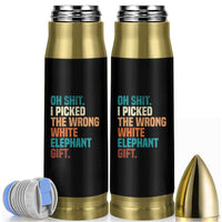 Oh Shit I Picked The Wrong White Elephant Gift Bullet Tumbler Funny Retro Christmas Gift Exchange - Wonder Print Shop