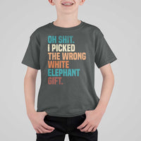 Oh Shit I Picked The Wrong White Elephant Gift T Shirt For Kid Funny Retro Christmas Gift Exchange - Wonder Print Shop