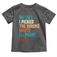 Oh Shit I Picked The Wrong White Elephant Gift Toddler T Shirt Funny Retro Christmas Gift Exchange - Wonder Print Shop