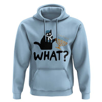 Funny What Hanukkah Black Cat Hoodie