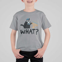Funny What Hanukkah Black Cat T Shirt For Kid - Wonder Print Shop
