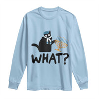 Funny What Hanukkah Black Cat Long Sleeve Shirt
