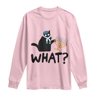 Funny What Hanukkah Black Cat Long Sleeve Shirt