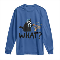 Funny What Hanukkah Black Cat Long Sleeve Shirt