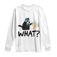 Funny What Hanukkah Black Cat Long Sleeve Shirt