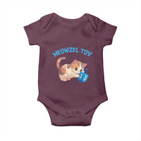 Funny Hanukkah Cats Baby Onesie Meowzel Tov Dreidels Chanukah Jewish Festival
