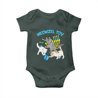 Funny Hanukkah Cats Baby Onesie Meowzel Tov Dreidels Menorah Chanukah Jewish Festival