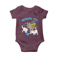 Funny Hanukkah Cats Baby Onesie Meowzel Tov Dreidels Menorah Chanukah Jewish Festival
