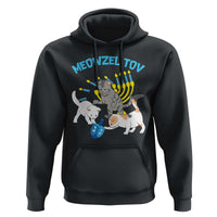 Funny Hanukkah Cats Hoodie Meowzel Tov Dreidels Menorah Chanukah Jewish Festival