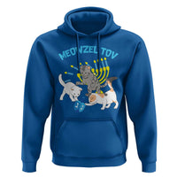 Funny Hanukkah Cats Hoodie Meowzel Tov Dreidels Menorah Chanukah Jewish Festival