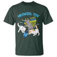 Funny Hanukkah Cats T Shirt Meowzel Tov Dreidels Menorah Chanukah Jewish Festival - Wonder Print Shop