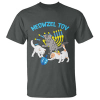 Funny Hanukkah Cats T Shirt Meowzel Tov Dreidels Menorah Chanukah Jewish Festival - Wonder Print Shop