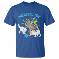 Funny Hanukkah Cats T Shirt Meowzel Tov Dreidels Menorah Chanukah Jewish Festival - Wonder Print Shop