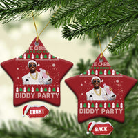 Funny Dirty Santa Diddy Xmas Christmas Ornament A White Xmas Diddy Party Snowflake - Wonder Print Shop