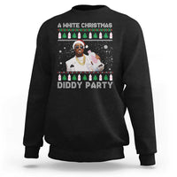Funny Dirty Santa Diddy Christmas Sweatshirt A White Xmas Diddy Party Snowflake - Wonder Print Shop