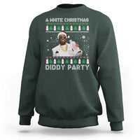 Funny Dirty Santa Diddy Christmas Sweatshirt A White Xmas Diddy Party Snowflake - Wonder Print Shop