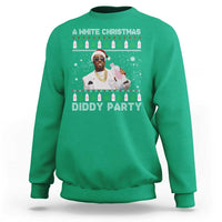 Funny Dirty Santa Diddy Christmas Sweatshirt A White Xmas Diddy Party Snowflake - Wonder Print Shop