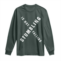 Malcolm X Stumbling Is Not Falling Long Sleeve Shirt Black History Month