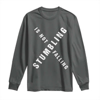 Malcolm X Stumbling Is Not Falling Long Sleeve Shirt Black History Month