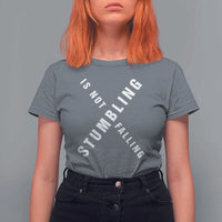 Malcolm X Stumbling Is Not Falling T Shirt For Women Black History Month