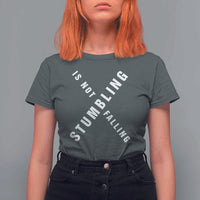 Malcolm X Stumbling Is Not Falling T Shirt For Women Black History Month