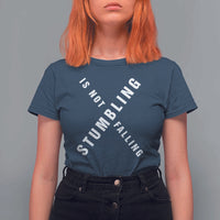 Malcolm X Stumbling Is Not Falling T Shirt For Women Black History Month