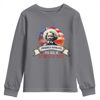 Frederick Douglass Inspirational Quotes Youth Sweatshirt Once You Learn To Read You Will Be Forever Free American Flag