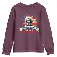 Frederick Douglass Inspirational Quotes Youth Sweatshirt Once You Learn To Read You Will Be Forever Free American Flag