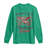 Funny Sorry Cupid I've Been Feral Long Sleeve Shirt Valentine's Day Cupid Racoon