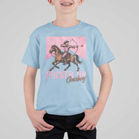 Funny Valentine's Day Western Cowboy T Shirt For Kid Pucker Up Cowboy Cupid
