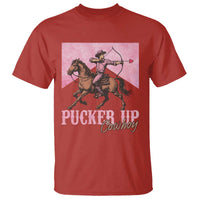 Funny Valentine's Day Western Cowboy T Shirt Pucker Up Cowboy Cupid