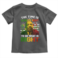 MLK Quotes The Time Is Always Right To Do What Is Right Toddler T Shirt Martin Luther King Vintage American Flag