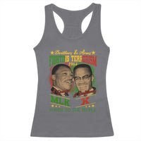Martin Luther King And Malcolm X Racerback Tank Top Brothers In Arms Fighting Terrorism 1964 Black History