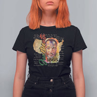 Juneteenth 1865 T Shirt For Women Black Leaders African American Heritage
