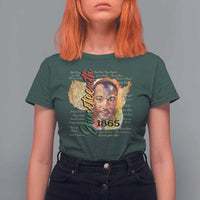 Juneteenth 1865 T Shirt For Women Black Leaders African American Heritage