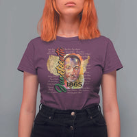 Juneteenth 1865 T Shirt For Women Black Leaders African American Heritage