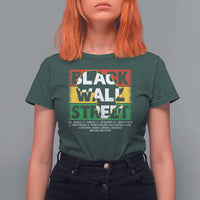 Black Wall Street T Shirt For Women Tulsa Black History Month Africa Map